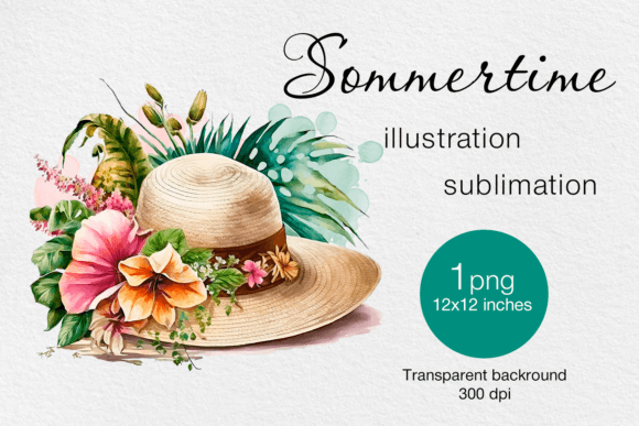 Download Summertime Tropic Watercolor PNG - Summertime Collection