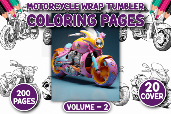 Download 200 Motorcycle Wrap Tumbler Color Pages - Wrap Collection
