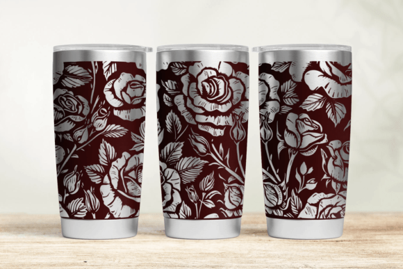 Download Roses 20oz 30oz Laser Tumbler Wrap SVG - Wrap Collection