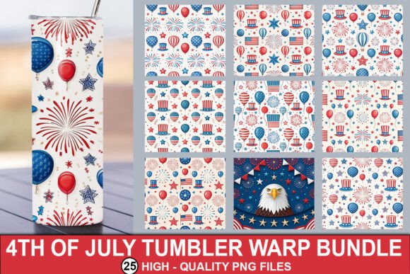 Download 4th of July Tumbler Wrap Bundle - Wrap Collection