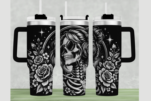 Download Female Skelet 40oz Laser Tumbler Wrap - Wrap Collection