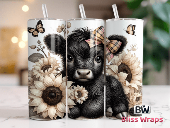 Download Highland Cow Tumbler Wrap Sublimation - Wrap Collection