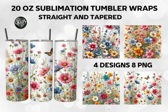 Download Wildflowers Tumbler Wraps 20oz Skinny - Wrap Collection