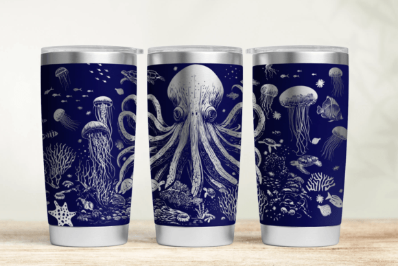 Download Octopus 20oz 30oz Laser Tumbler Wrap SVG - Wrap Collection