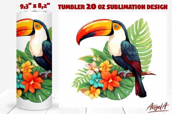 Download Toucan Tumbler Wrap Sublimation, Bird - Wrap Collection