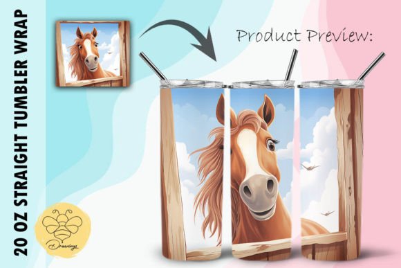 Download Horse Cartoon Tumbler Wrap (21) - Wrap Collection