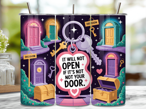 Download Key and Doors Motivational Tumbler Wrap - Wrap Collection