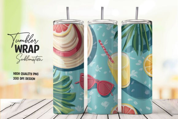 Download Beach Flamingo Tumbler Wrap PNG - Wrap Collection
