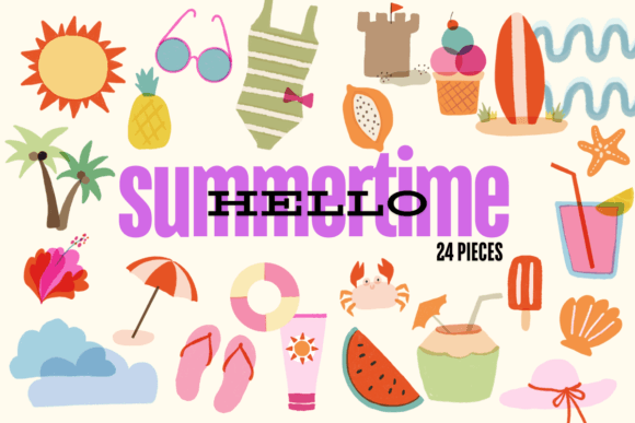Download Colorful Summertime PNGs - Summertime Collection