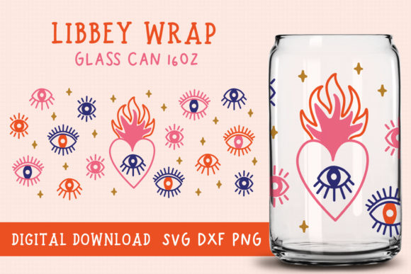 Download Eye Heart Libbey Full Wrap Cutfile Svg - Wrap Collection