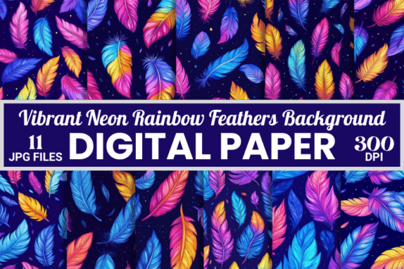 Download Vibrant Rainbow Feathers Background - Premium Resources