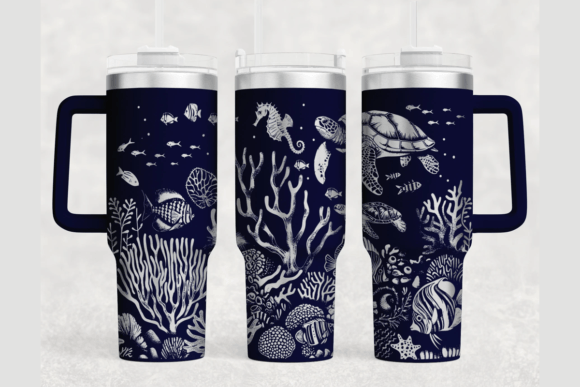 Download Under Sea 40oz Laser Tumbler Wrap SVG - Wrap Collection