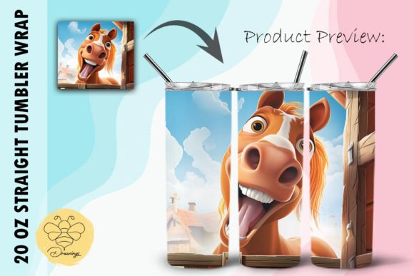 Download Horse Cartoon Tumbler Wrap (24) - Wrap Collection