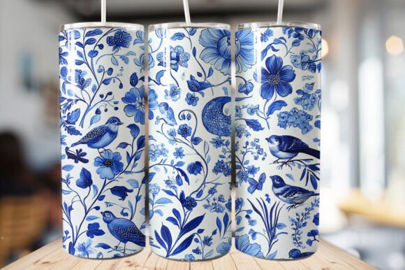Download Bird Vintage Floral Tumbler Wrap - Wrap Collection
