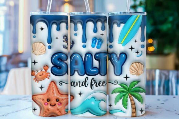 Download 3D Inflated Beach Tumbler Wrap PNG - Wrap Collection