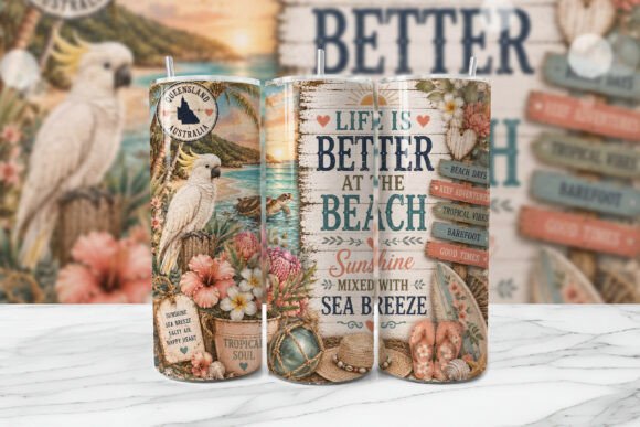 Download Queensland Cockatoo Beach Tumbler Wrap - Wrap Collection
