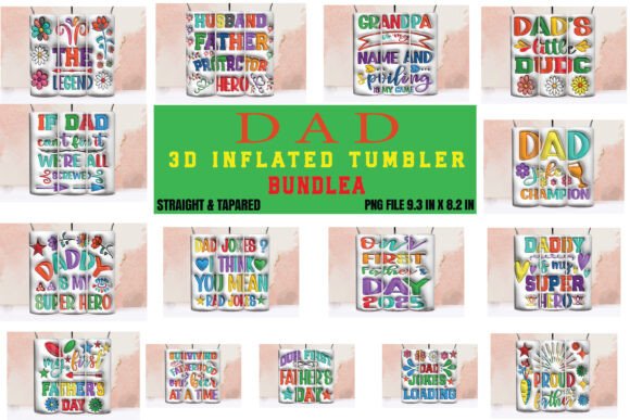 Download 3d Inflated DAD Tumbler Wrap - Wrap Collection