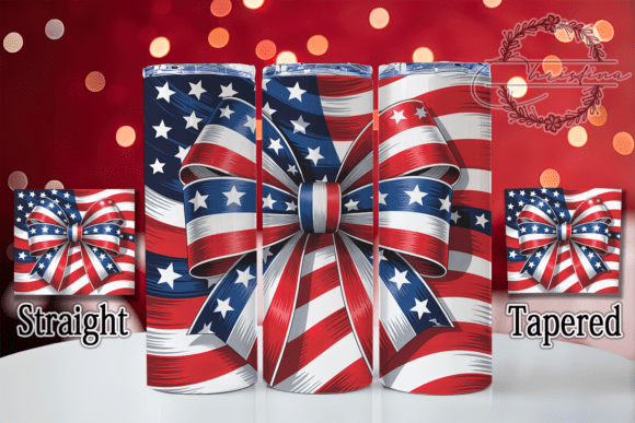 Download Patriotic Bow 20oz Tumbler Wrap - Wrap Collection