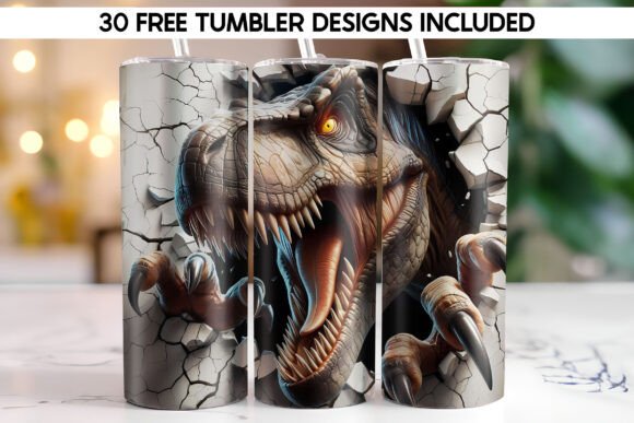 Download 3D Dinosaur Sublimation Tumbler Wrap - Wrap Collection