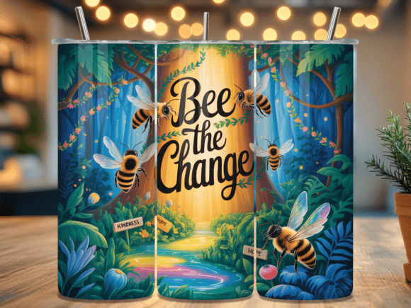 Download Bee Change Inspirational Tumbler Wrap - Wrap Collection