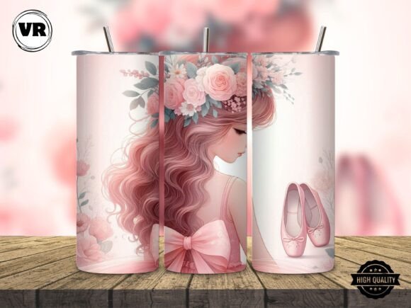 Download Ballerina Girl Tapered Tumbler Wrap Png - Wrap Collection