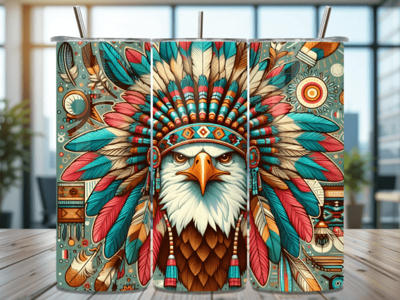 Download Native American Eagle Tumbler Wrap - Wrap Collection