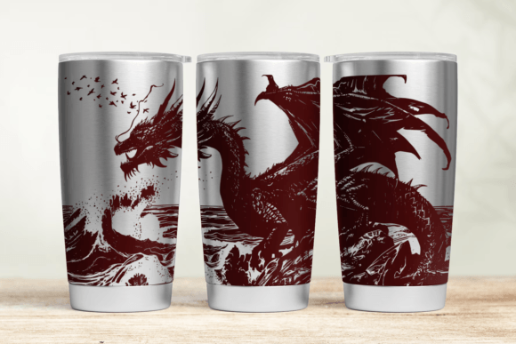 Download Dragon 30oz 20oz Laser Tumbler Wrap SVG - Wrap Collection