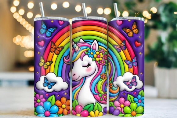 Download Stylish Unicorn Kids Tumbler Wrap PNG - Wrap Collection
