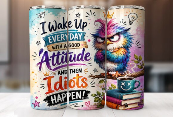 Download Funny Sarcastic Owl Coffee Tumbler Wrap - Wrap Collection