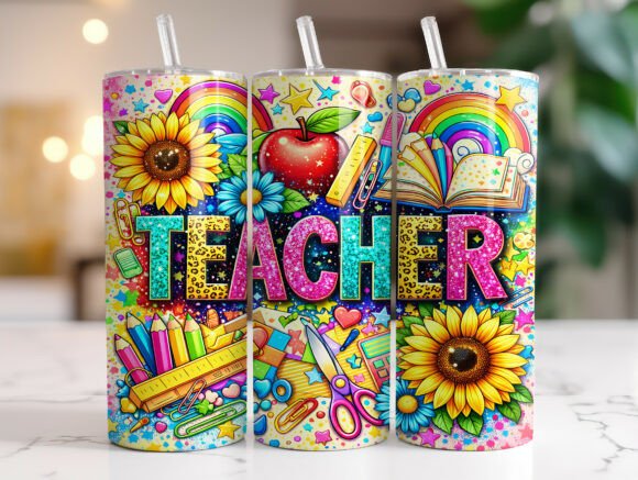 Download 20oz Teacher Tumbler Wrap Sublimation - Wrap Collection