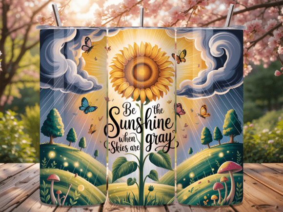 Download Sunflowers Inspirational Tumbler Wrap - Wrap Collection